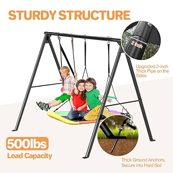 Amazon.com: IKARE Upgraded 2 Seats Large Swing Frame Heavy